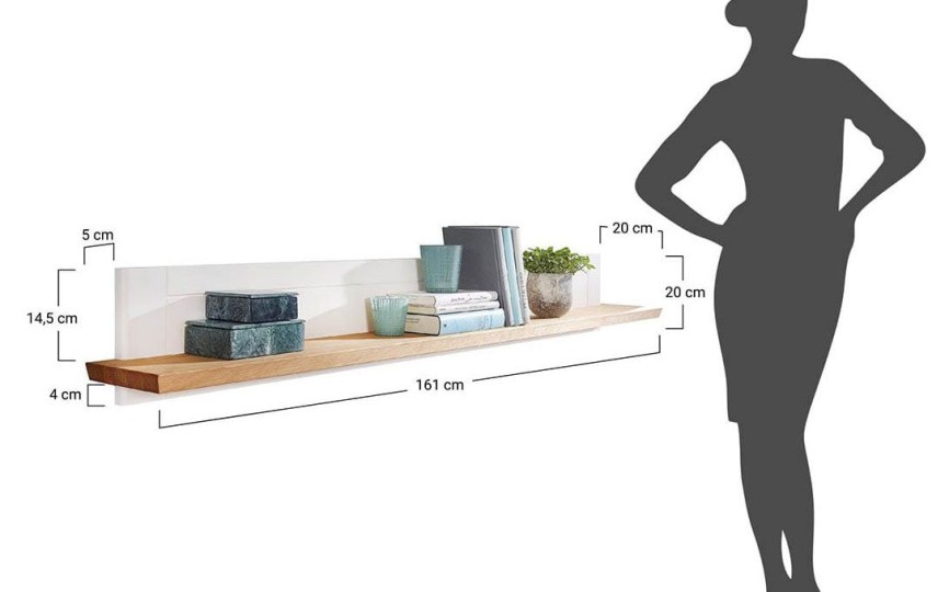 Полка настенная Форест Графит