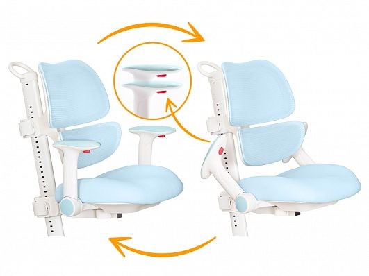 Комплект парта Montreal 2 Lite + кресло Ergokids Space Air (BD-670-2 MC/WG с полкой + Y-609)