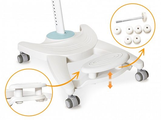 Комплект парта Montreal 2 Lite + кресло Ergokids Space Air (BD-670-2 MC/WG с полкой + Y-609)