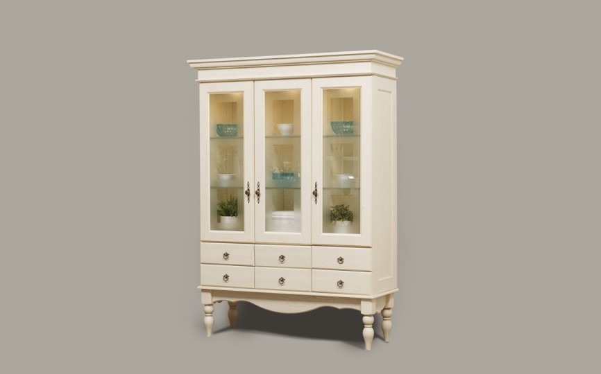 Сервант трехдверный Бьёрт на высоких ножках 1-5