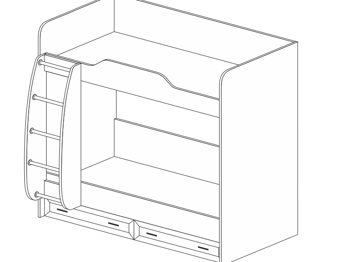 Кровать двухъярусная ДН-84