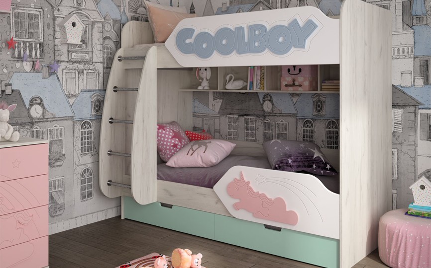 Кровать двухъярусная ДН-84