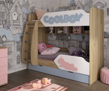 Кровать двухъярусная ДН-84 Кровать двухъярусная ДН-84