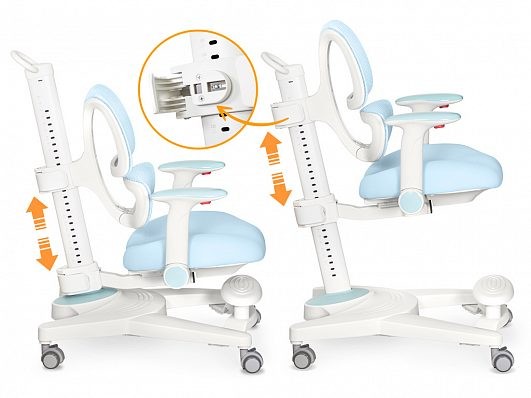 Комплект парта Montreal 2 + кресло Ergokids Space Air (BD-670-2 MC/WG с полкой + Y-609)