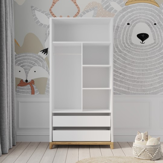 Шкаф 2-х дверный Альпина 8, с серой вставкой Шкаф 2-х дверный Альпина 8, с серой вставкой