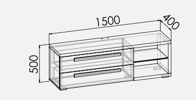Тумба под ТВ Оксфорд Т1 Тумба под ТВ Оксфорд Т1