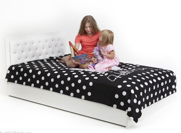 Кровать классика «Фея» 120 с подъемным механизмом с розовым или белым изголовьем