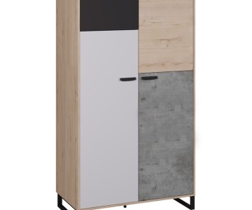 Шкаф 2-х дверный "Либерти Блэк"