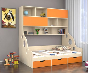 Детская кровать с антресолью Дельта-21.02