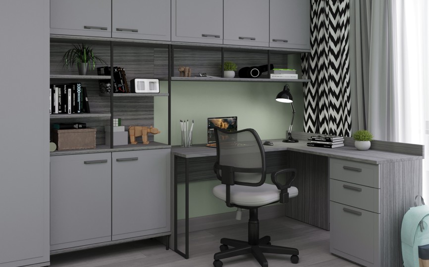 Стол прямой с угловым модулем Колледж С-1