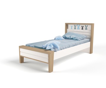 Кровать №2 с мягким изножьем MIX BUNNY голубой Кровать №2 с мягким изножьем MIX BUNNY голубой