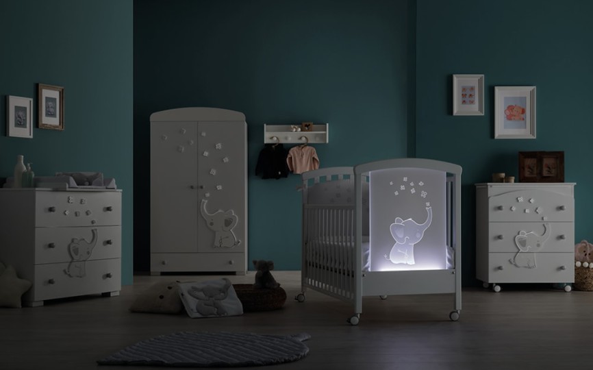 Кроватка Erbesi Elly LED (Элли ЛЕД)