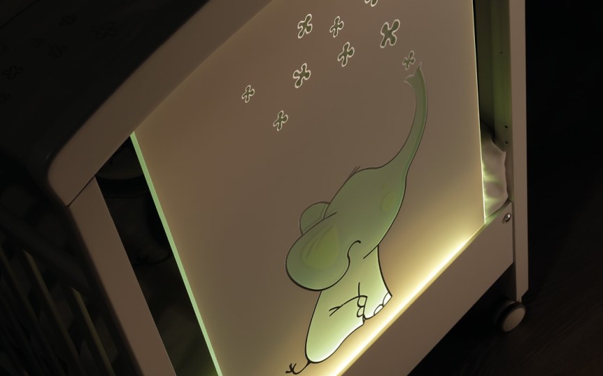 Кроватка Erbesi Elly LED (Элли ЛЕД)