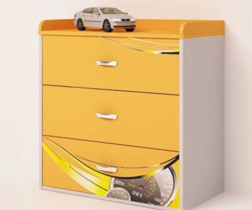 Комод "Champion" оранжевый для мальчика Комод "Champion" оранжевый для мальчика