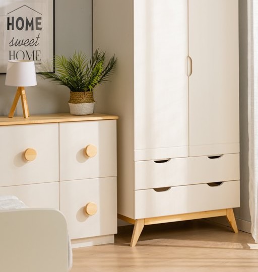 Шкаф двухдверный на ножках Тимберика Кидс N2