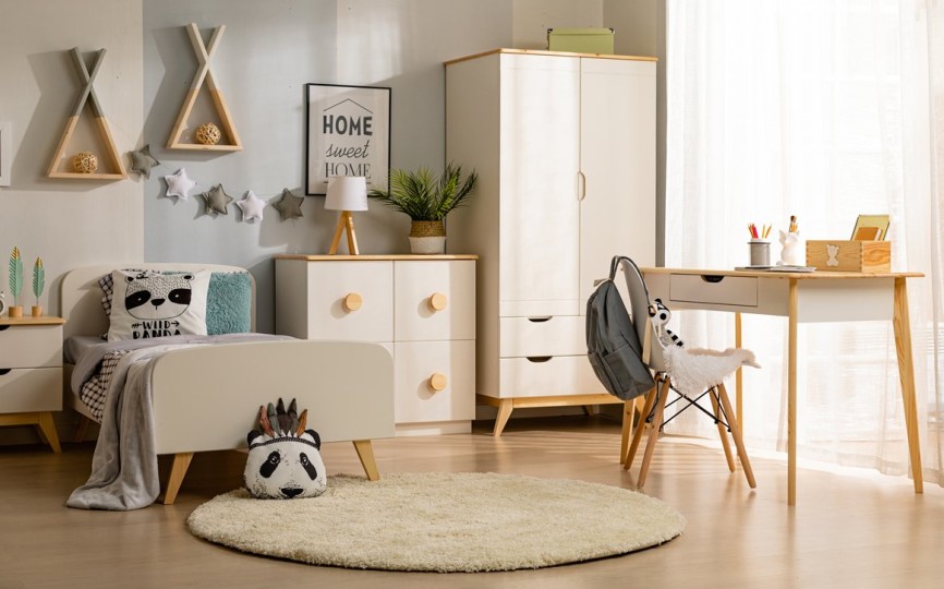 Шкаф двухдверный на ножках Тимберика Кидс N2