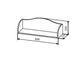 Полка навесная "Ki-Ki" Полка навесная "Ki-Ki"