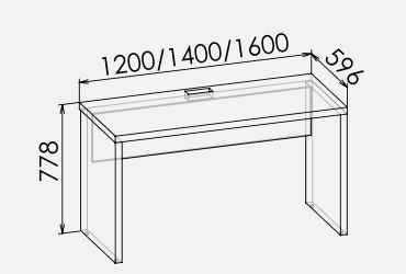Стол прямой Оксфорд с угловым модулем Стол прямой Оксфорд с угловым модулем