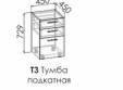 Тумба подкатная Либерти Уайт ТЗ  